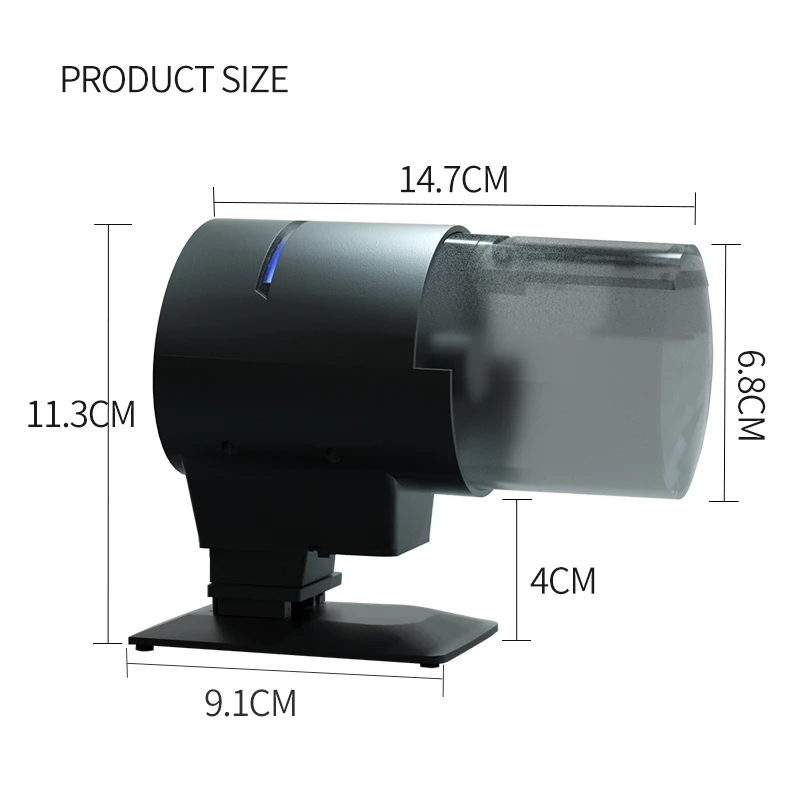 2nd New iLONDA Simple Version Fish Feeder 3 Different Periods Feeding Mode Adjustable Fish Feed Dispenser