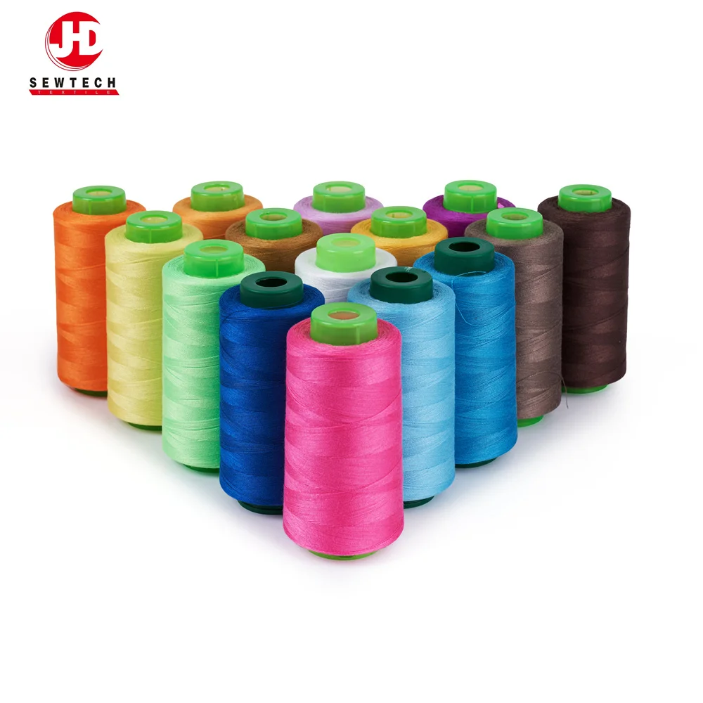 Recycle Polyester 100% Spun Polyester Spun Sewing Thread Tex40 Ticket 75 40S/3 Sewing Thread