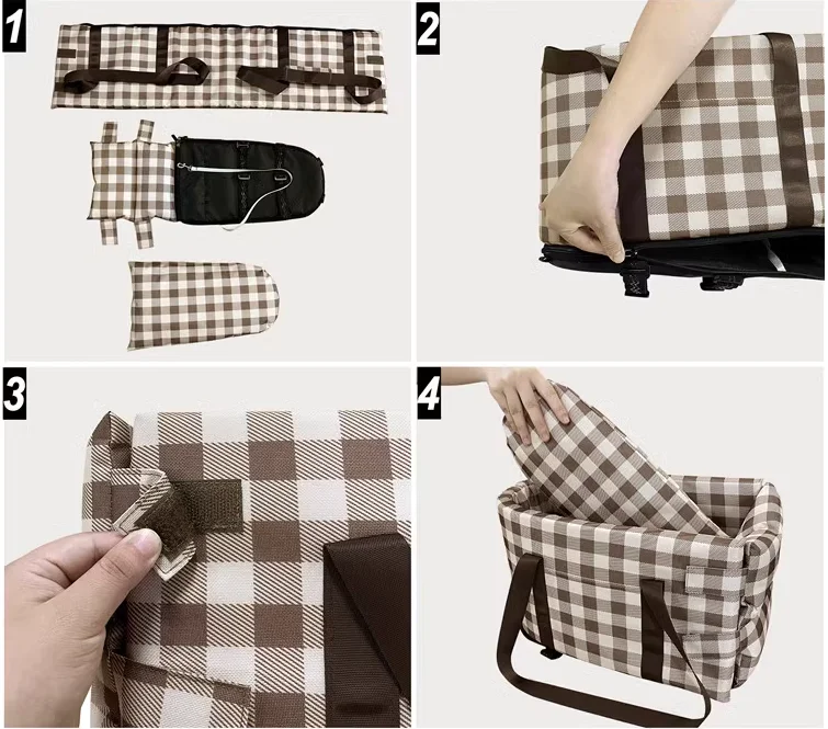 Small Dog Booster Seat on Car Armrest Portable Central control dog car seat Luxury dog travel bag Pet carrier bag