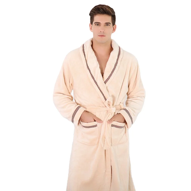 FASHION Custom Luxury Unisex Solid Fleece Polyester Bath Robe Bathrobes 1 buyer