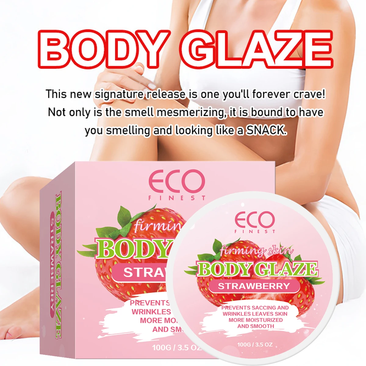 Deeply Hydrating, Non-Greasy Strawberry Body Glaze Body Butter for Women with Mesmerizing Fragrance -281475