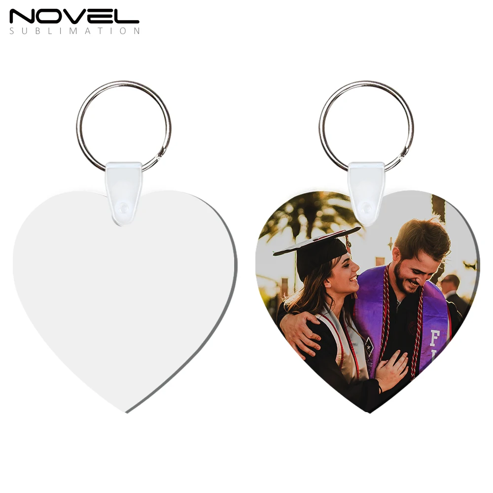 New Arrival Sublimation Keyrings Customized Blank MDF Double Sided Print DIY Keychains