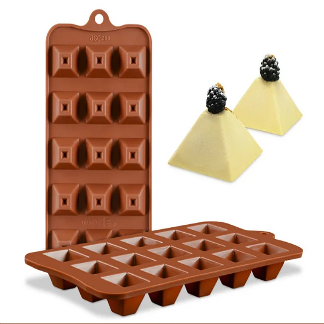 15 cave pyramid silicone cake mold handmade silicone soap mold Reusable Silicone Chocolate Mold