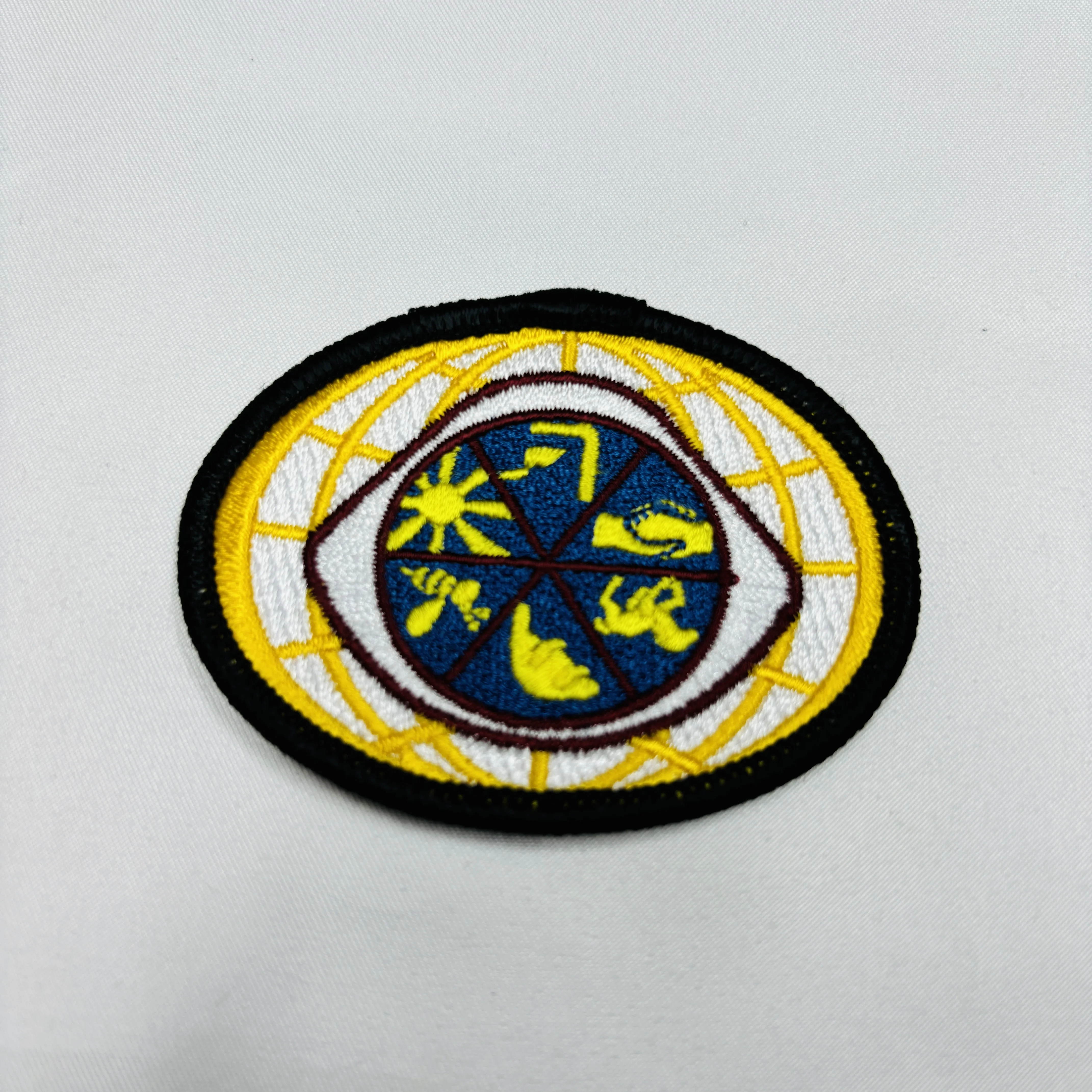 Factory Price Custom design embroidery patches iron on backing badges for clothing patches design