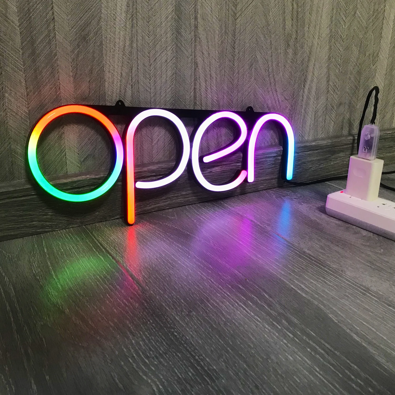 Hot Popular 5V USB Connect Open Neon Sign Lights Advertising Sign Dream Color Full Color  Rgb Neon Sign Custom Logo Neon Si