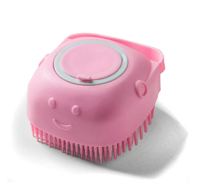 Colorful Pet Grooming Brush Dog Cat Cleansing Cleaning Bath Massage Brush