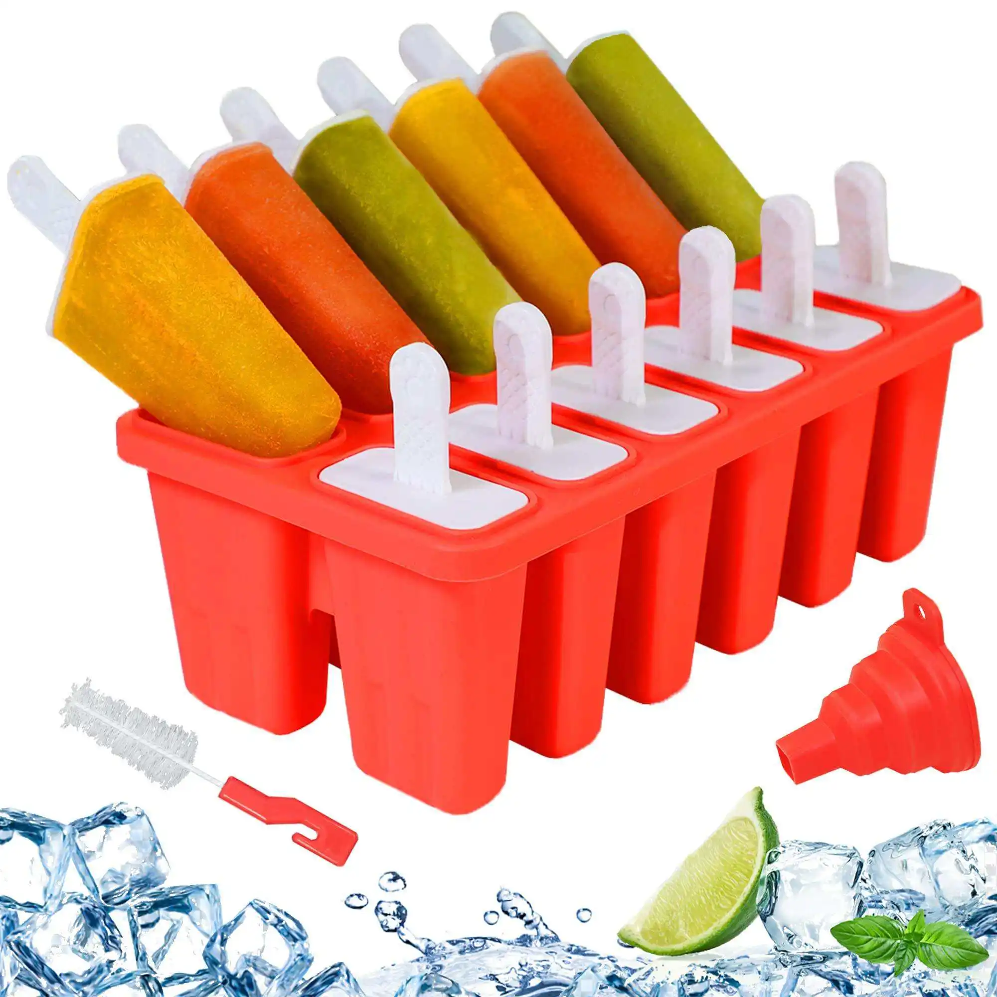 Manufacturer Direct Selling Food Grade Silicone Frozen Popsicle Moule Mold Durable Silicone Ice Cream Mold