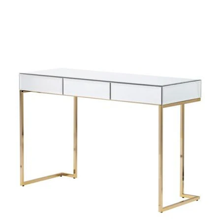 Modern simple style mirrored dressing table bedroom furniture 2 drawers vanity table