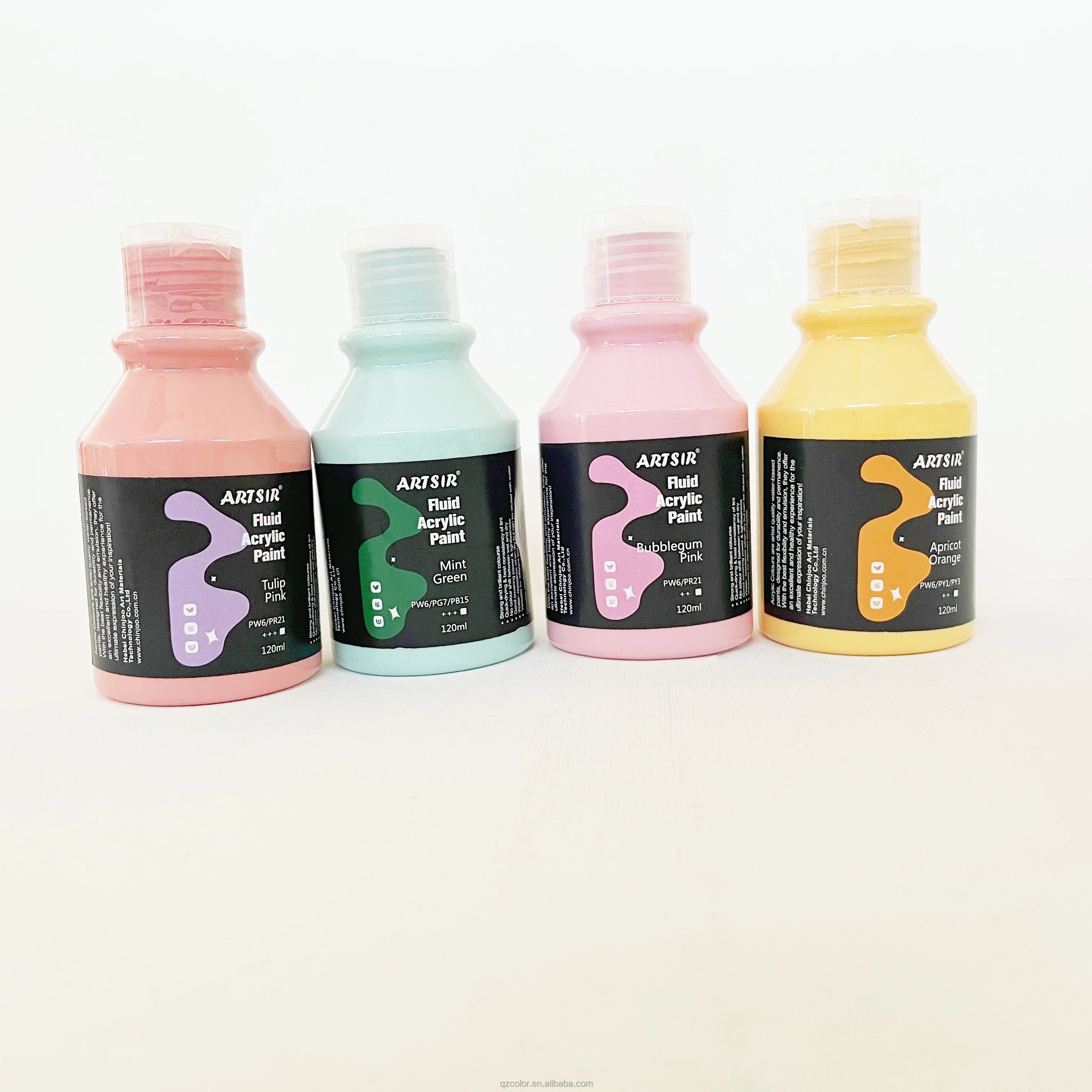 New Product Wholesale Acrylic Pouring Professional Plastic Bottle 120ml Acrylic Paint For Student Kids