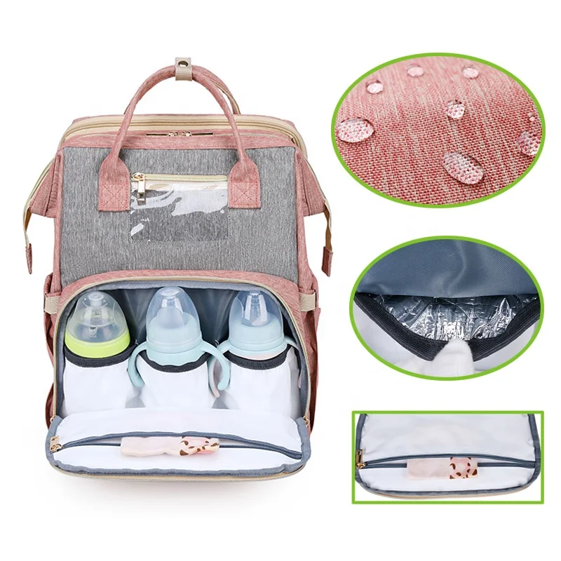 
Baby Bag With Changing Crib Mommy Outdoor Travel Baby Nappy Changing Expandable Baby Bed Diaper Bag Backpack 2021 New 