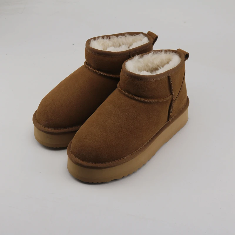 real fur high quality women sheep skin snow boots women  boots for winter warming shoes