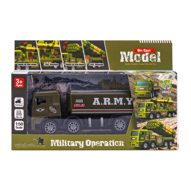 Die Casting 1 50 Alloy Military Vehicle Pull Back Transport Engineering Vehicle Kids Toy Alloy Truck Model Toys