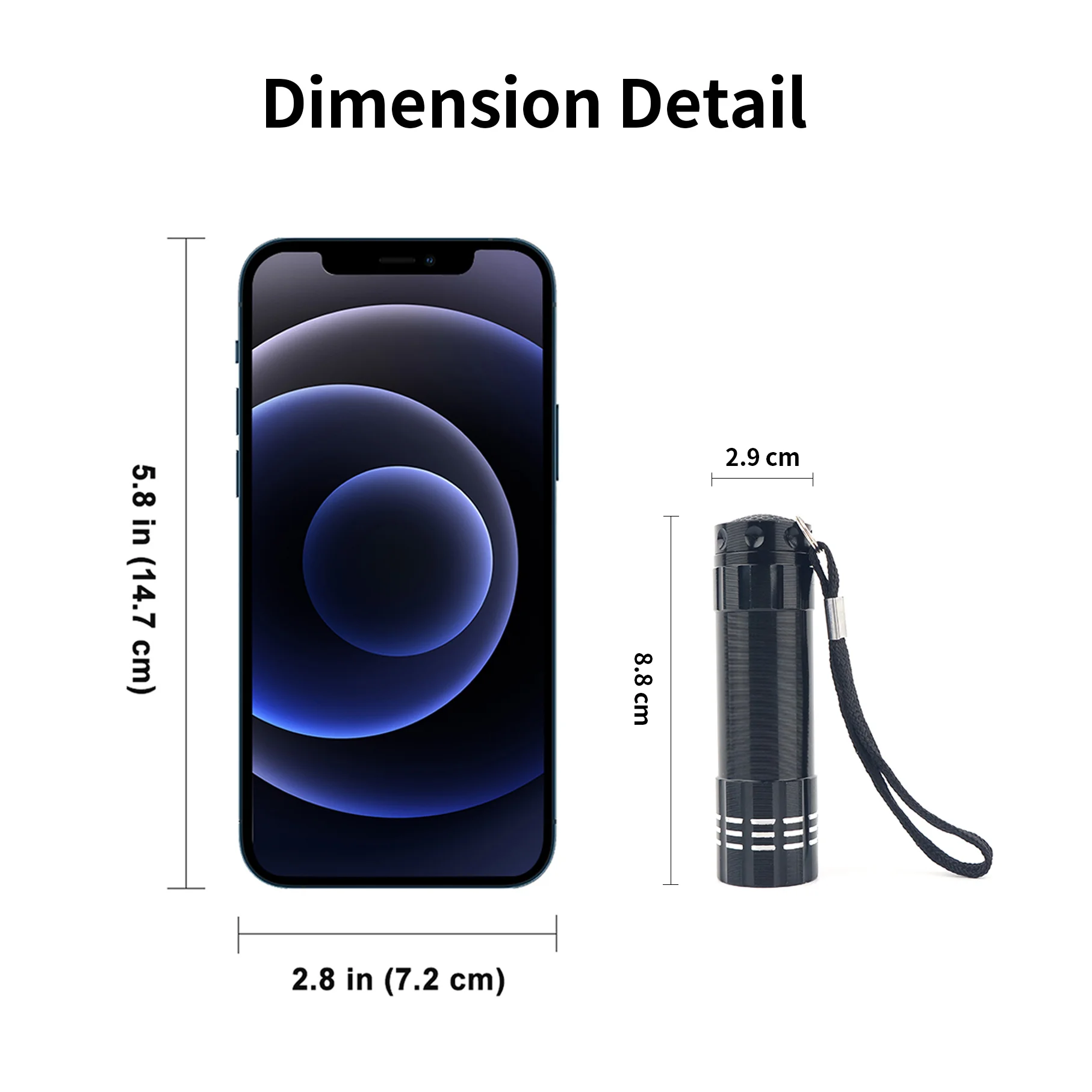 Big Promotion 9 LED Mini Portable Pocket Hand Torch Aluminium Superbright Flashlight UV light