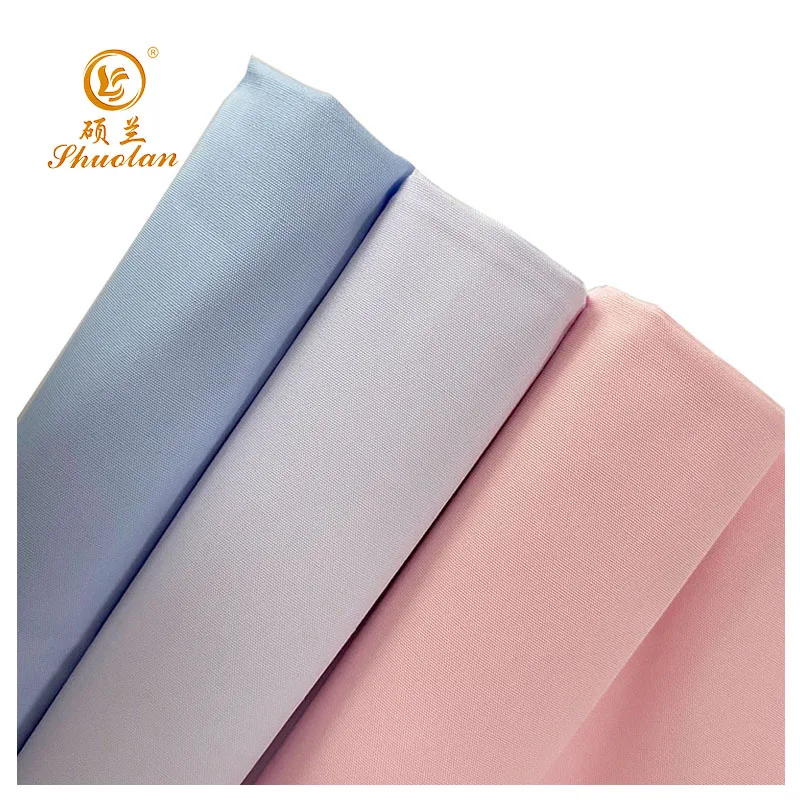100% cotton water repellent fire proof anti static breathable wrinkle free easy care chlorine resistant cheap fabric for garment