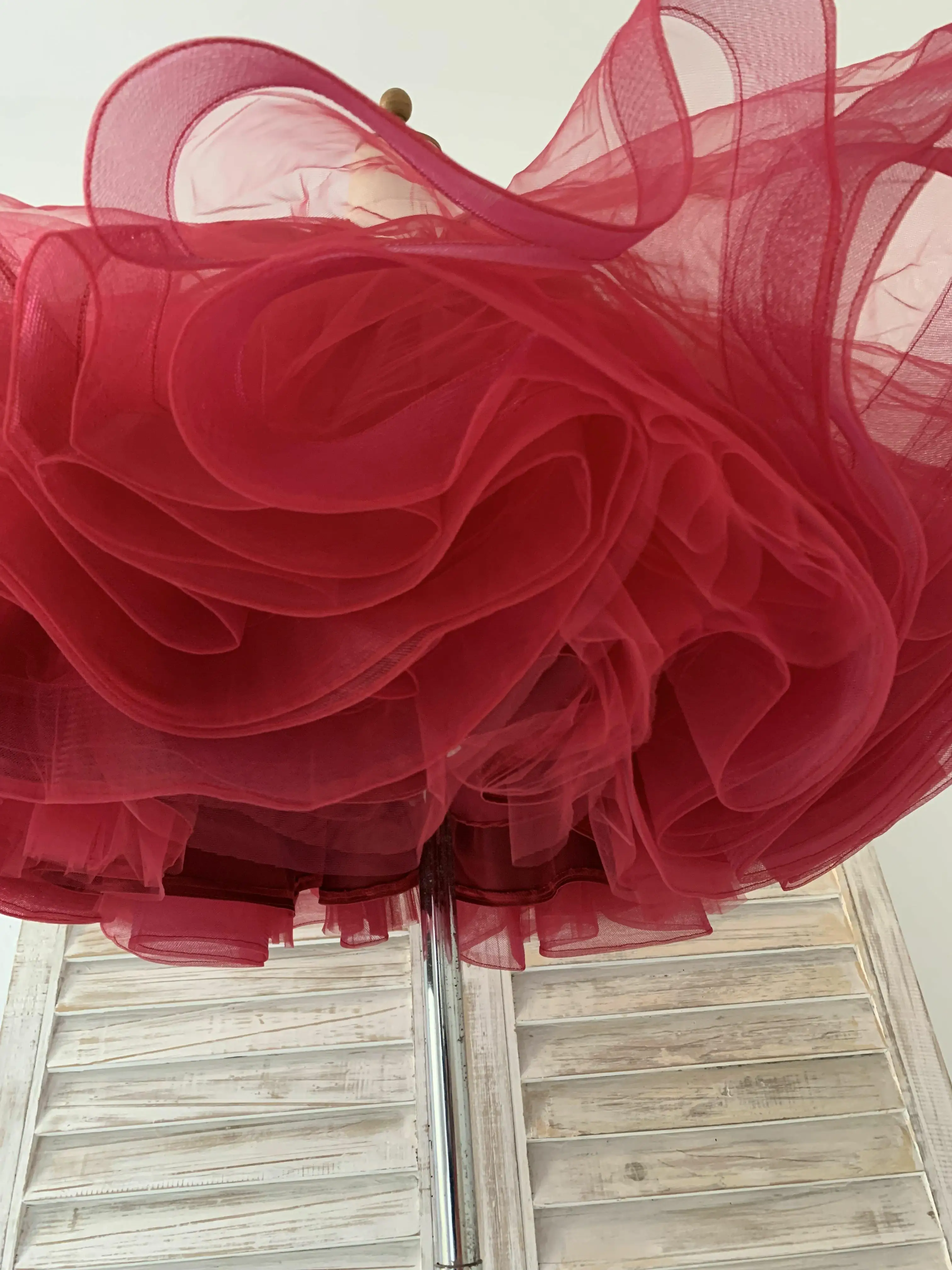Long Sleeves Sequin Tulle Wedding Flower Girl Dress Kids Party Dress TUTU Dress with Horsehair