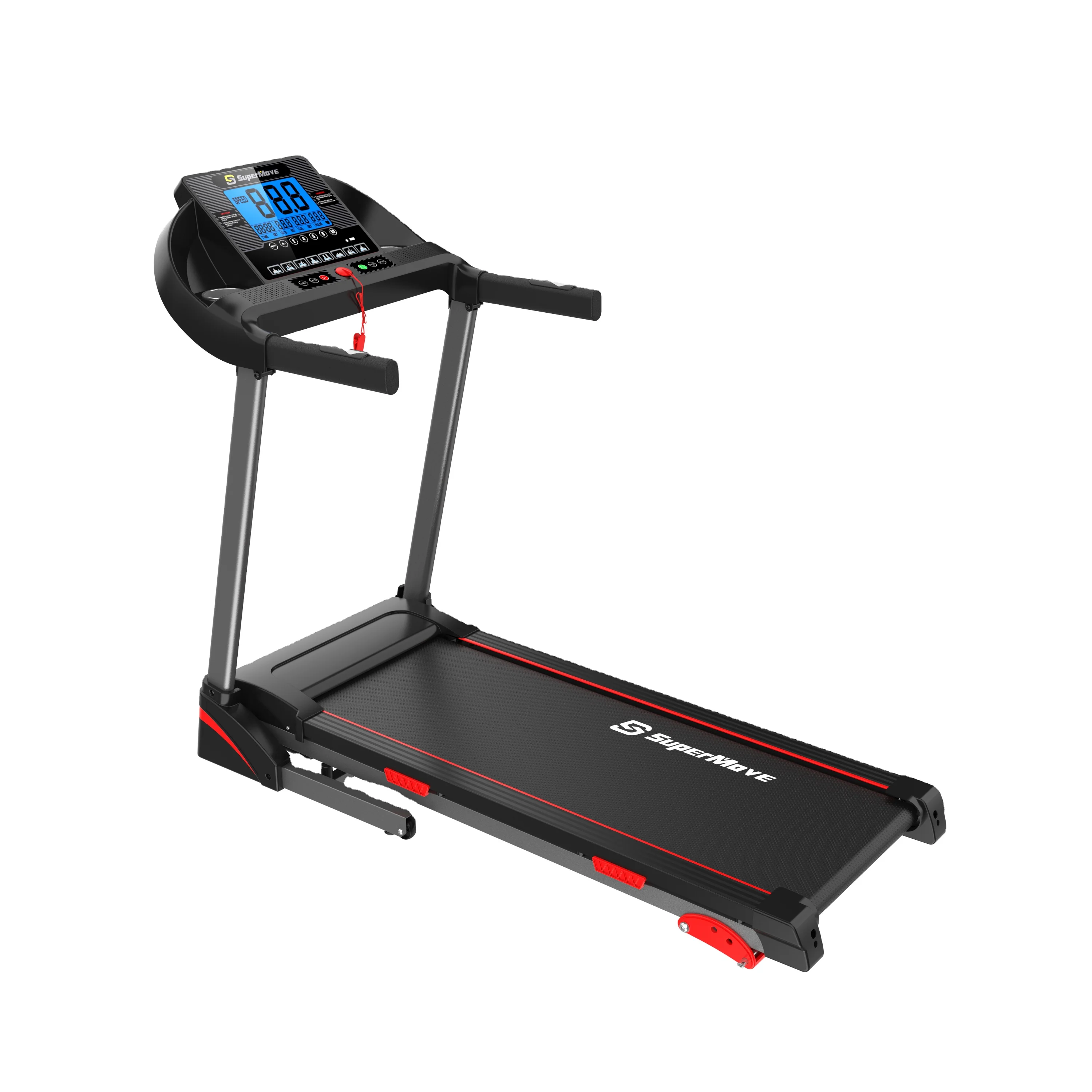 SuperMove electric treadmill folding with screen manual treadmill running machine for home