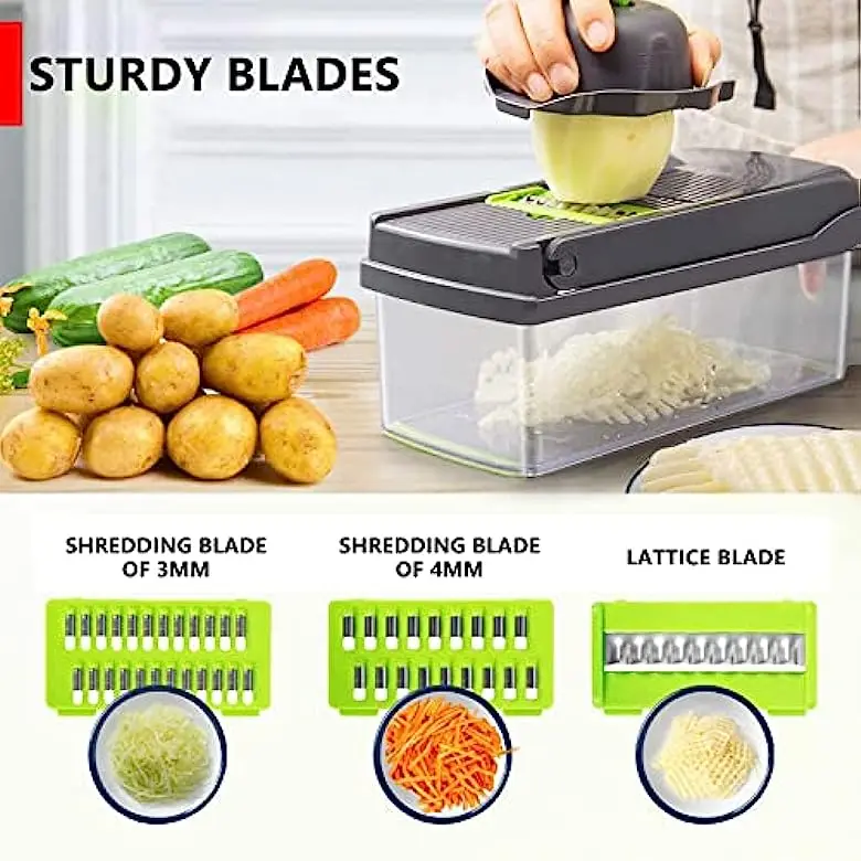 MU Multifunctional Stainless Steel Watermelon Cutter Slicer Handheld Round Divider