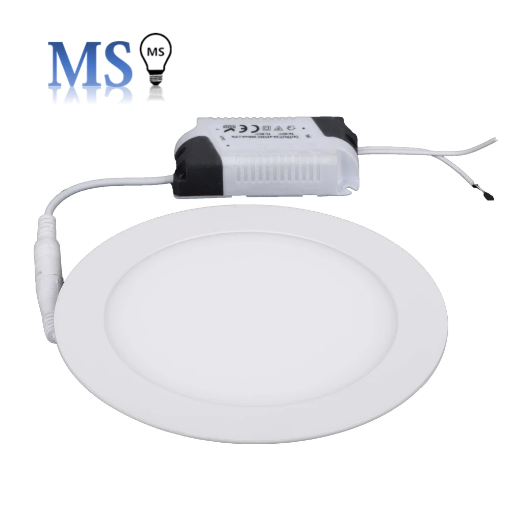 Frameless Recessed Square Round Led Panel Light Manufactures Zhongshan 9w 18w 24w 36w Luminous White Body Lamp Lighting Office