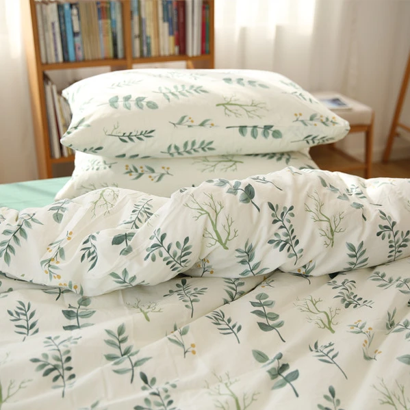 100% cotton bed sheet set customized print designs cotton bedding sets