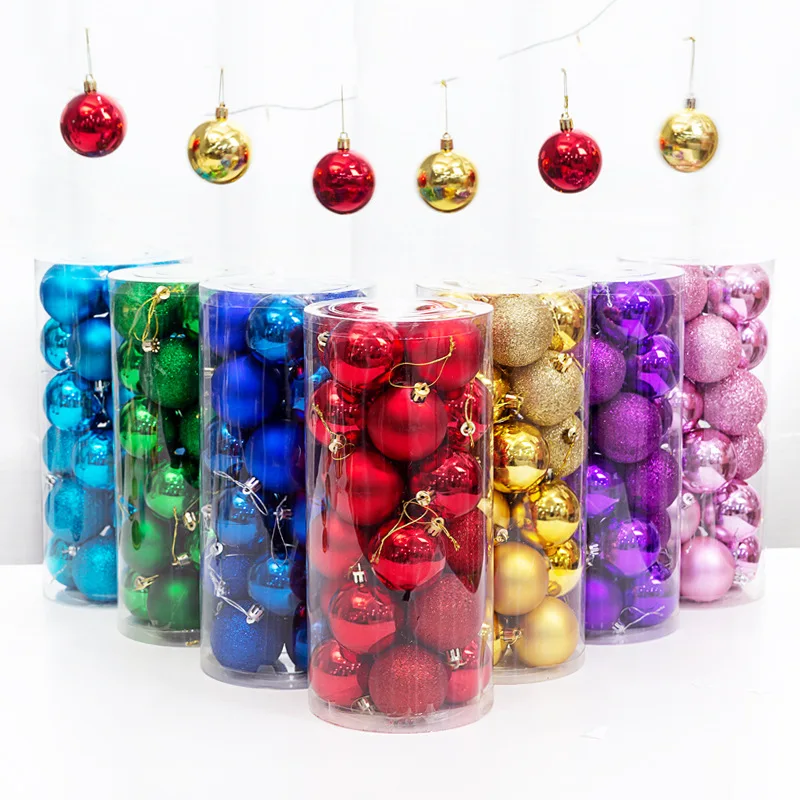 6cm  Factory-Wholesale christmas ball ornaments for christmas decorations