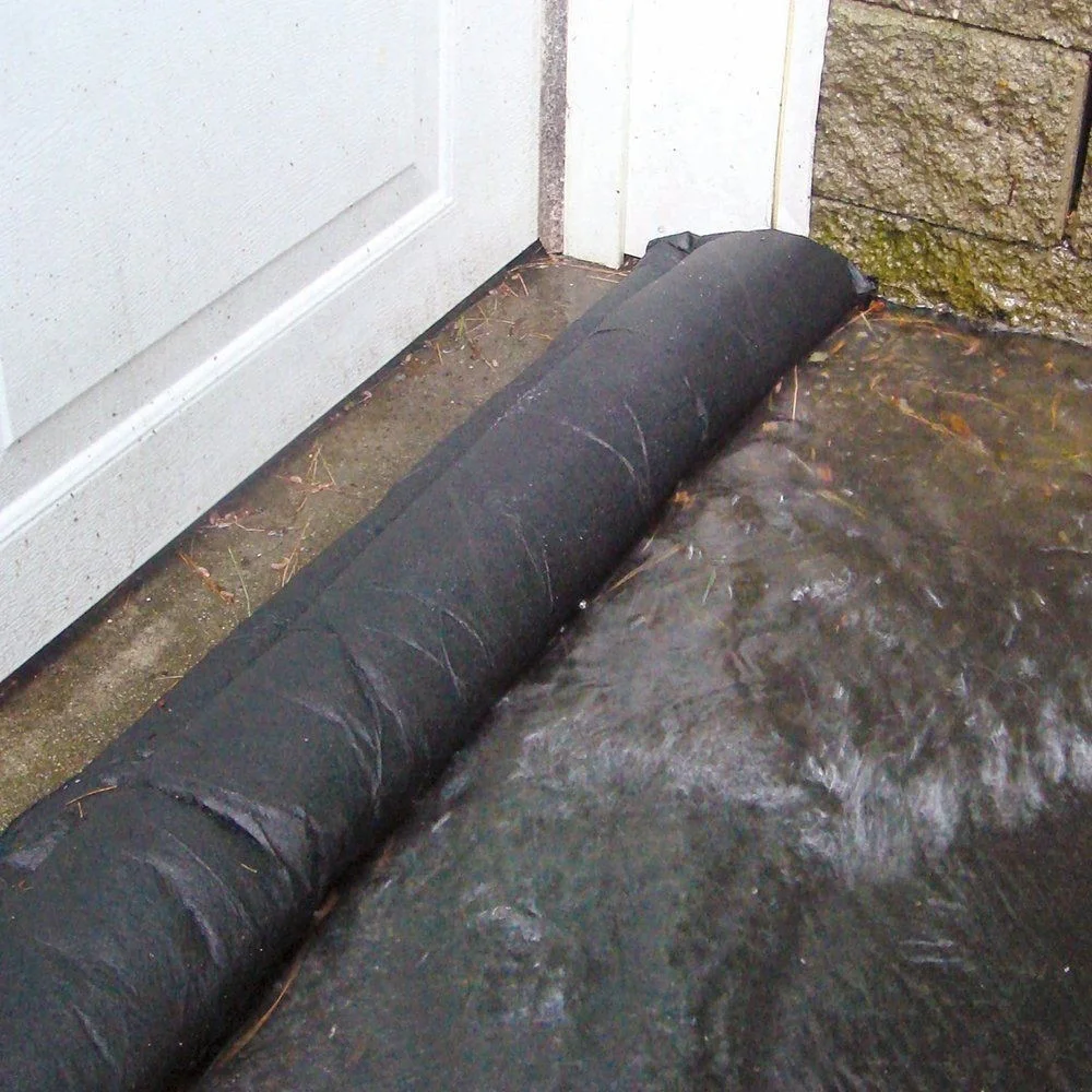 Black long tube quick dam hesco flood barrier hemp sand less sandbag