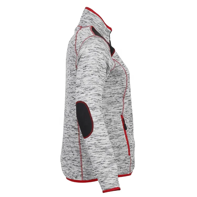 Breathable fleece knit jacket knitted jacket fleece ladies knitted jacket