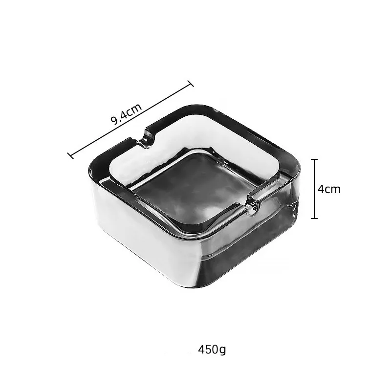 wholesale cheap price square glass ashtray crystal custom logo ashtray for smoking