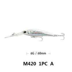 Great Hunting Perch Minnow 9cm 6g Long Lip Deep Diving Minnow Bait Floating Depth 0-2M Swimbait Trout Bass Bait Jerkbait