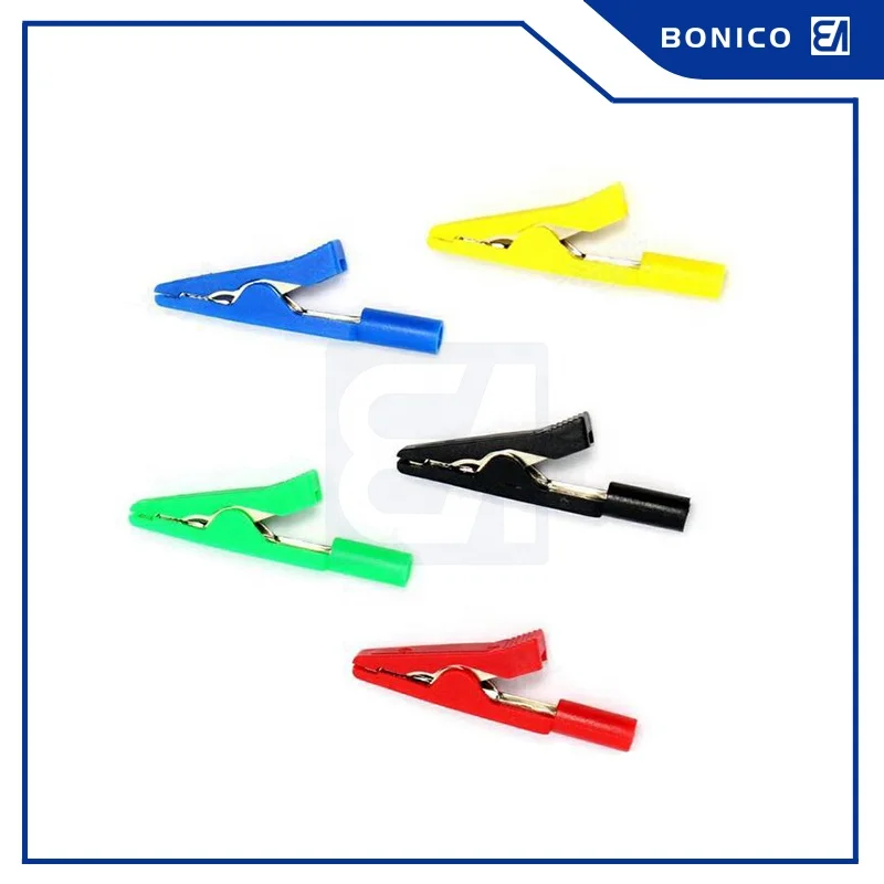 10A 41.5MM PA Nickel Plated Brass Nylon 2mm Hole For Connection Alligator Clip