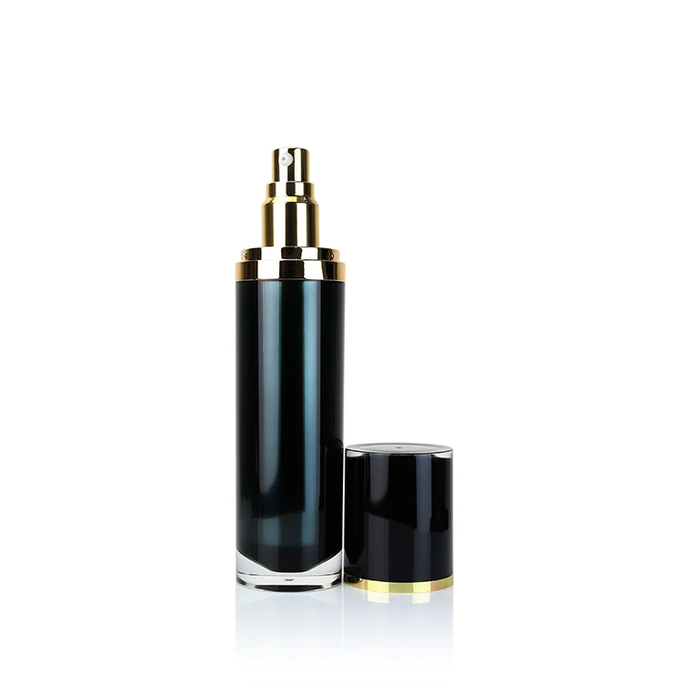 Cylinder Shape Double wall acrylic Cosmetic Lotion Plastic Bottle for Luxury Beauty skincare S-VD 15/30/50/100/200ml