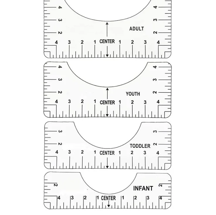 6 шт Прозрачная Футболка направляющей Линейки инструмент для выравнивания к центру футболки дизайнов способный преодолевать Броды взрослых Молодежные детей ясельного возраста