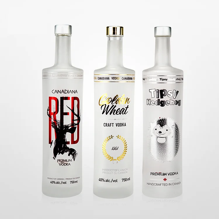 hot sale unique design empty 500ml thick bottom gin rum whisky vodka glass bottle for liquor