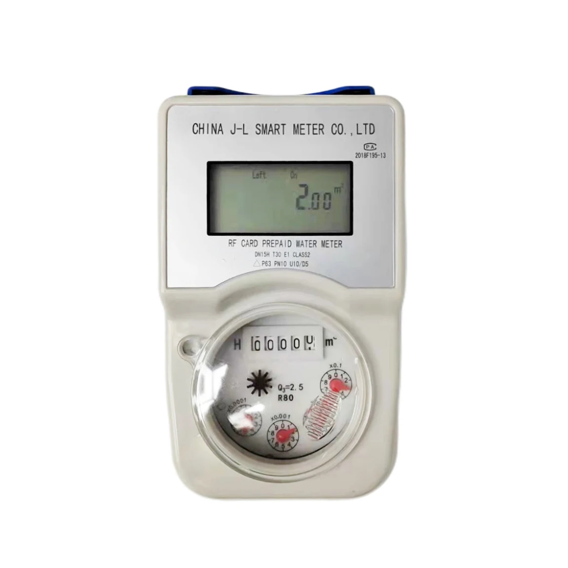 Multi Jet, Dry, Brass body, Prepaid Smart Water Meter with IC card, ISO class B, IP68,