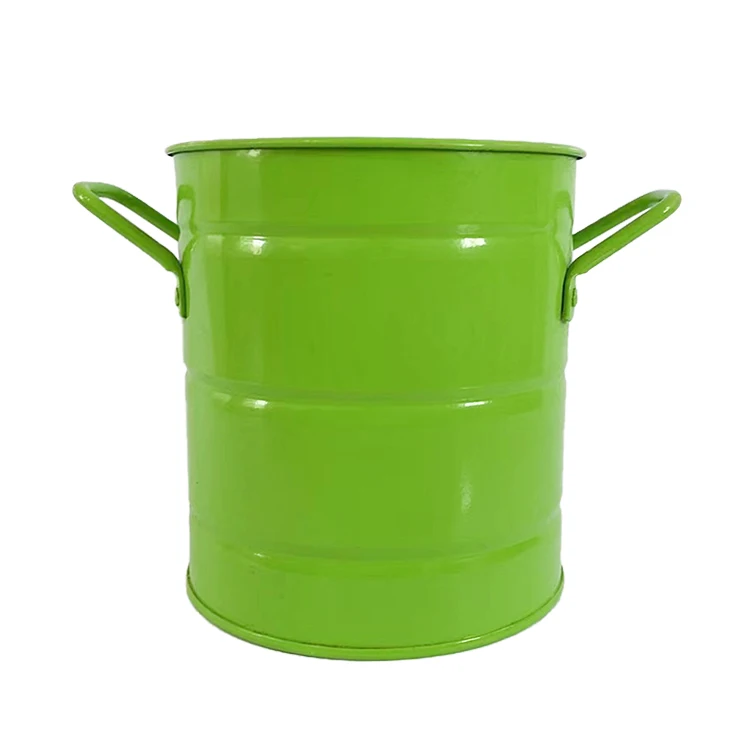 Customized logo acceptable 1L galvanized steel metal paint pail bucket