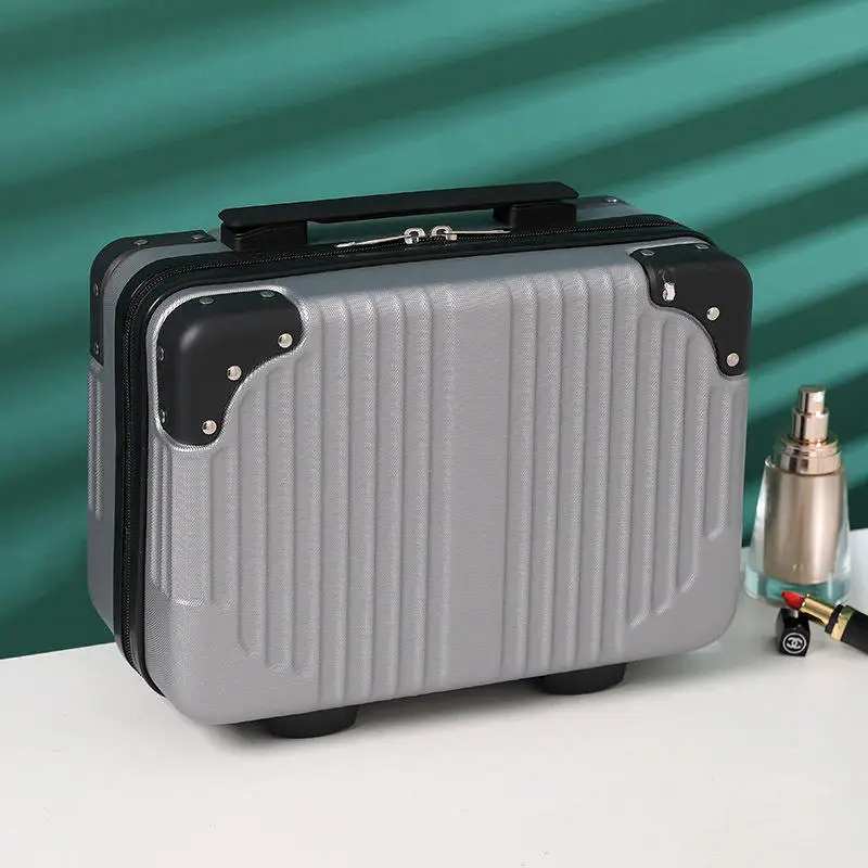 cream Hand-held makeup case 14 inch small suitcase Vintage gift box gift box travel case wholesale