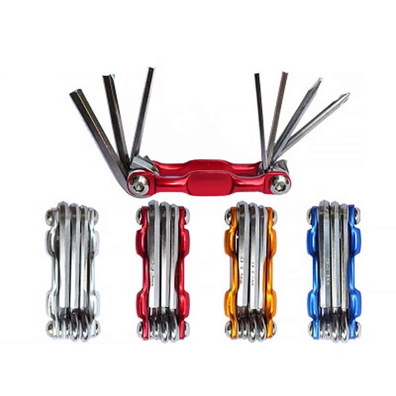 
Bike Accessories Multifunctional Foldable Herramientas Para Biciclet 7 in 1 Bike Motorcycle Bicycle Repair Tools Kit 