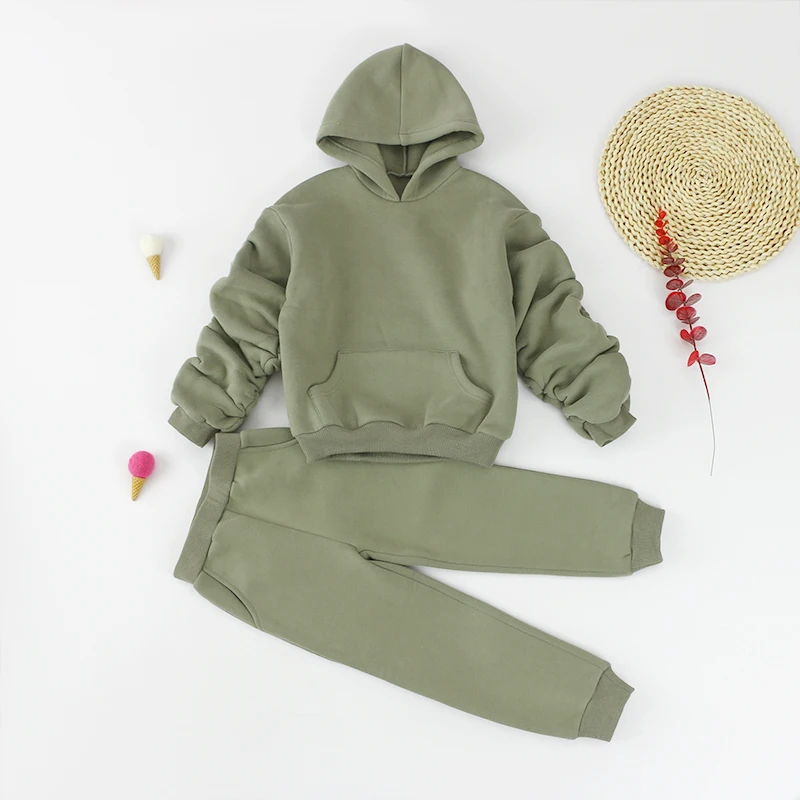 Custom Label Children Sets Clothes Boy Tracksuit Sweatshirt Boys Hoodies Sets