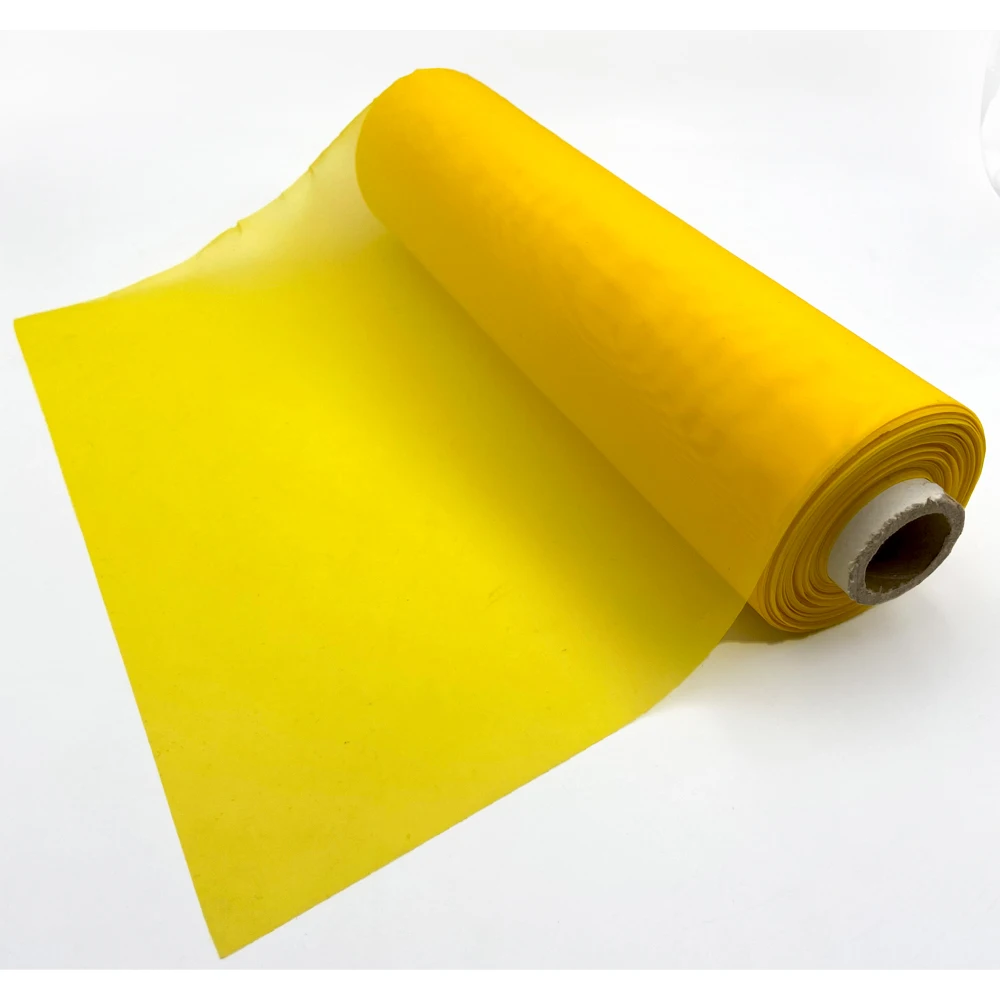 Polyester Silk Screen Printing Mesh Bolting Cloth 80 100 110 120 150 195 200 250 300 350 Mesh White Yellow Plain Style Thread