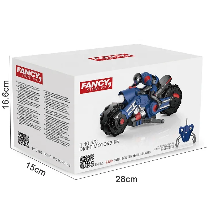 Factory Direct Remote Control 1:10 2.4G 4Ch 360 Degree Stunt Off-Road Drift Racing Small Car With LED Light Rc Motorcycle Toys