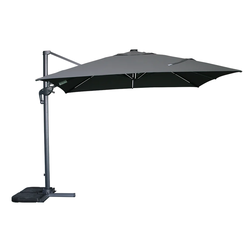 Лидер продаж, наружный садовый алюминиевый зонтик от солнца 3x3 м со светодиодом