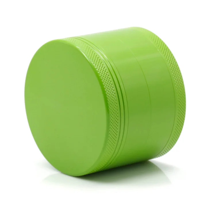 colorful OEM custom laser logo 63mm 4piece green ceramic herb grinders
