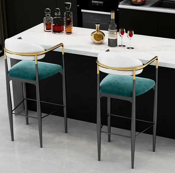 Modern velvet Bar Stool chair Furniture for Hotel Restaurant Bar home bar chair