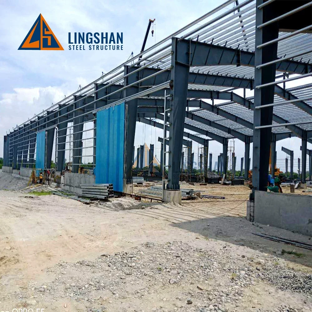 Сборный высокопрочный промышленный сарай сэндвич-панели стальной склад