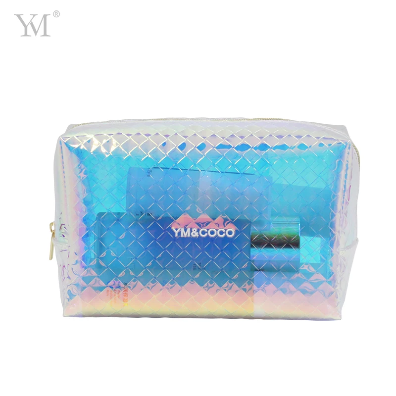 2022 Promotion waterproof travel pouch pvc fabric pattern pvc toiletry makeup cosmetic bag for women