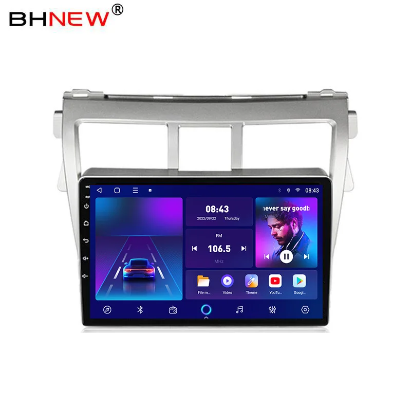 Автомагнитола 2 Din Android мультимедийный плеер для Toyota Vios Yaris 2007 2008 2009 2011 2012 4G WIFI GPS DVD 2din