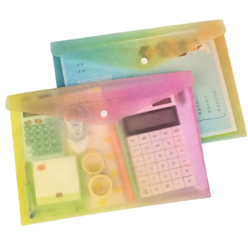 Оптовая продажа, пластиковая папка для документов, водонепроницаемая Экологически чистая прочная многоцветная папка для документов A4, офисные принадлежности