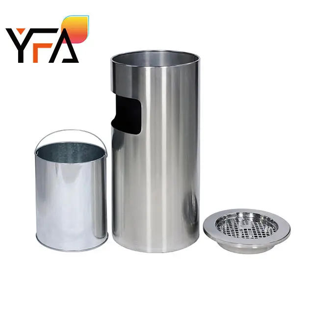 Hotel Stainless Steel Ashtray Trash Can Commercial Trash Cans Waste Bins Manufacturers Garbage Bins Waste Management