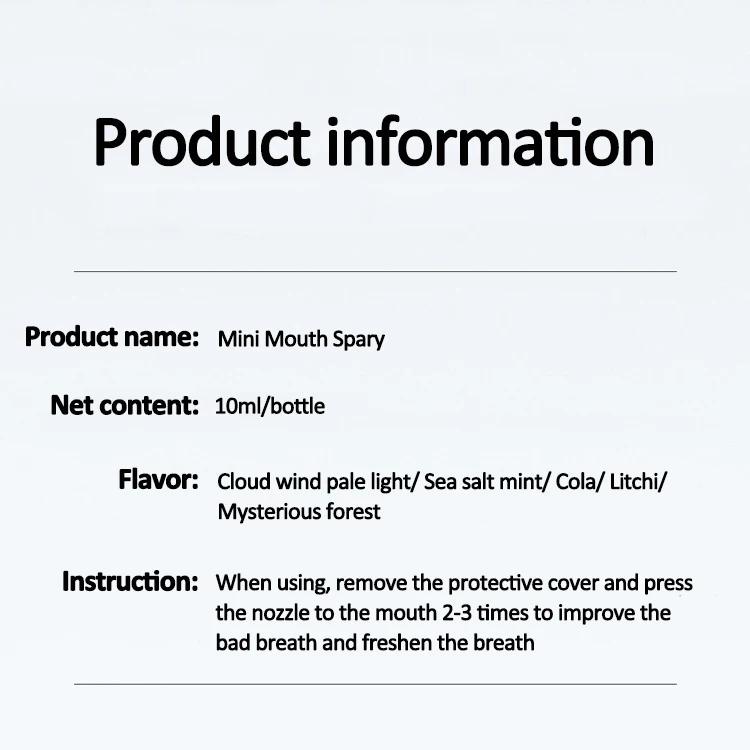 Wholesale Oem probiotics 0 Alcohol Manuka Honey Portable mouth spray before kiss different Flavor Reduce Odor Breath Fresheners