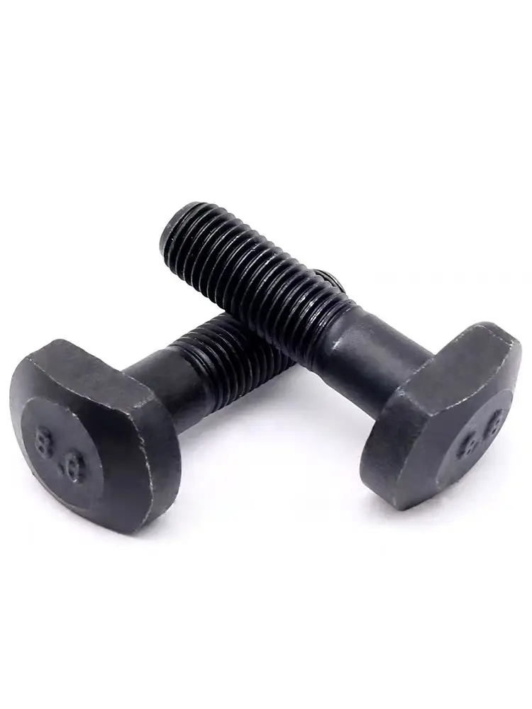 High-Strength T-Type GB37 Plate Bolts Class 8.8 Blackened Screws with Plate Groove High-Strength Blackening T-Type Screw