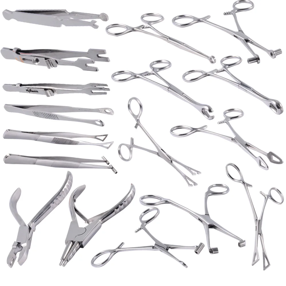 NUORO Surgical Steel Opening Closing Needle Ball Clamp Plier Different Open Shape Tweezers Piercing Professional Piercing Tool